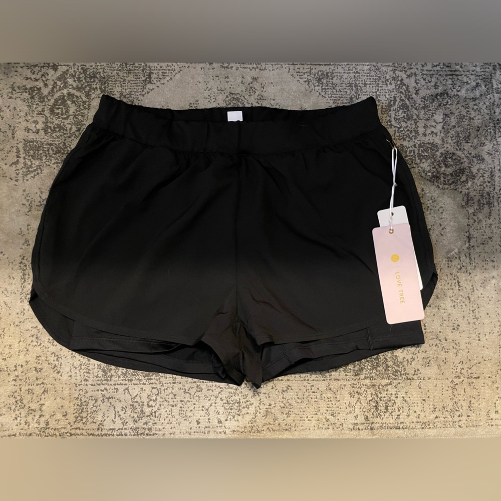 Love Tree Black Athletic Shorts